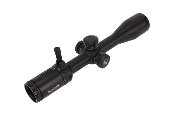 Bushnell AR Optics Drop Zone .223 Reticle 4.5-18x40mm rifle scope features zero resettable turrets.